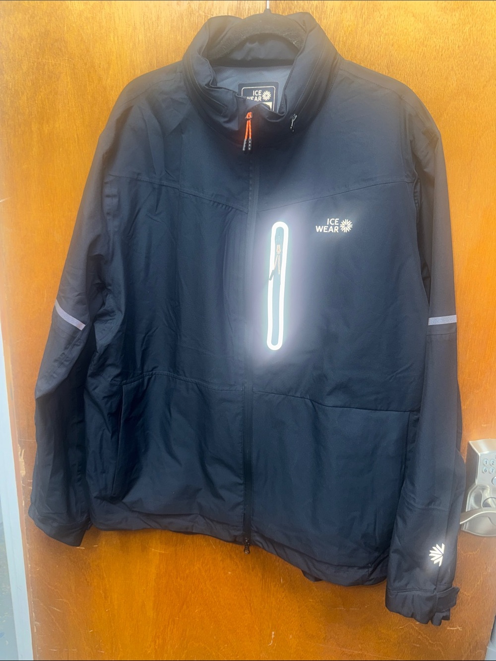ICEWEAR Black Windbreaker Jacket with Reflective Trim